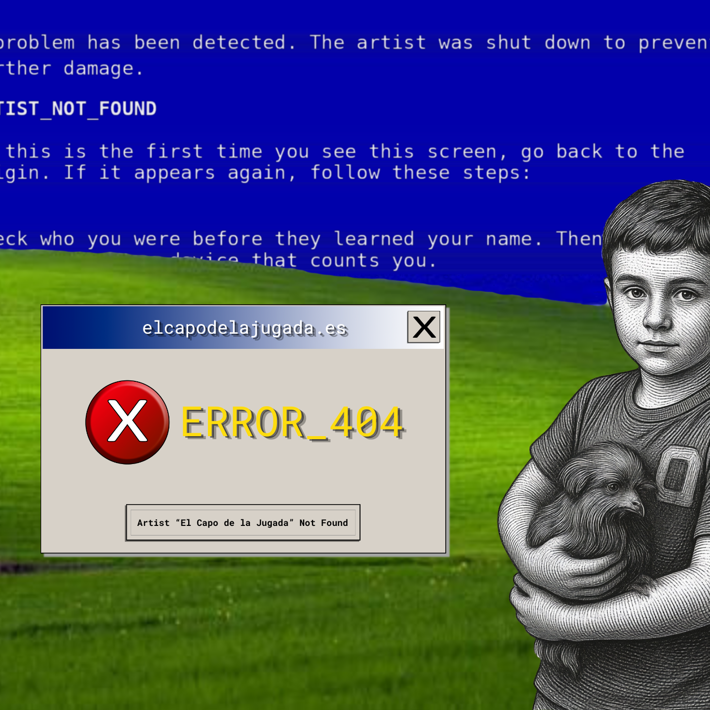 Portada de ERROR_404, el álbum de El Capo de la Jugada